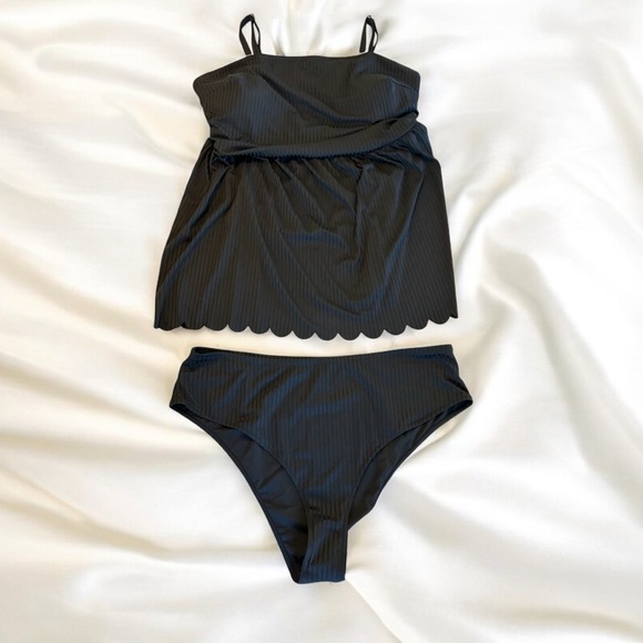 SHEIN Other - Shein Womens Swim Dress Size 6XL US 26 2 Piece Black Swim Dress With Bottoms NWT